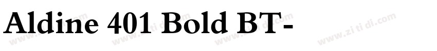 Aldine 401 Bold BT字体转换